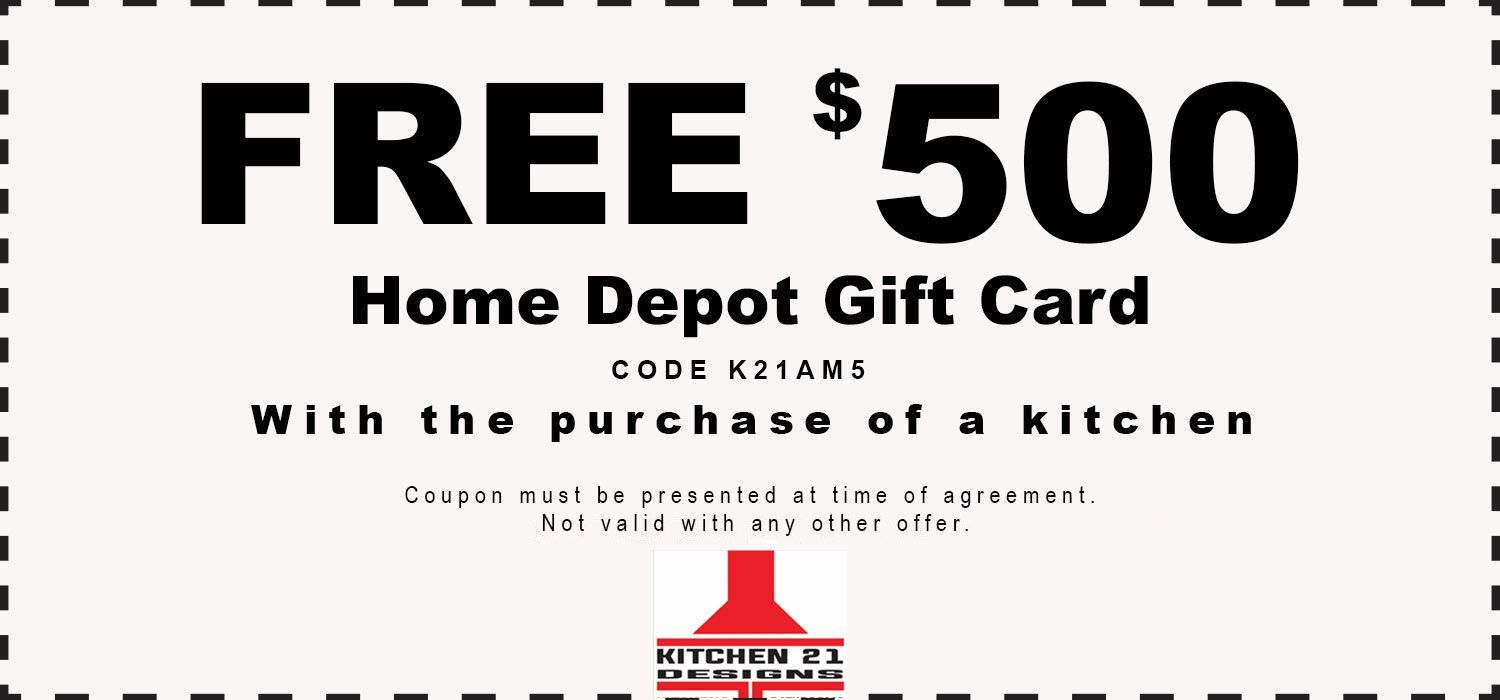Special Offer - FREE $500 Home Depot Gift Card