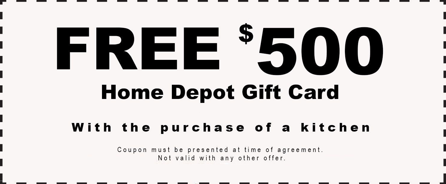 Special Offer - FREE $500 Home Depot Gift Card
