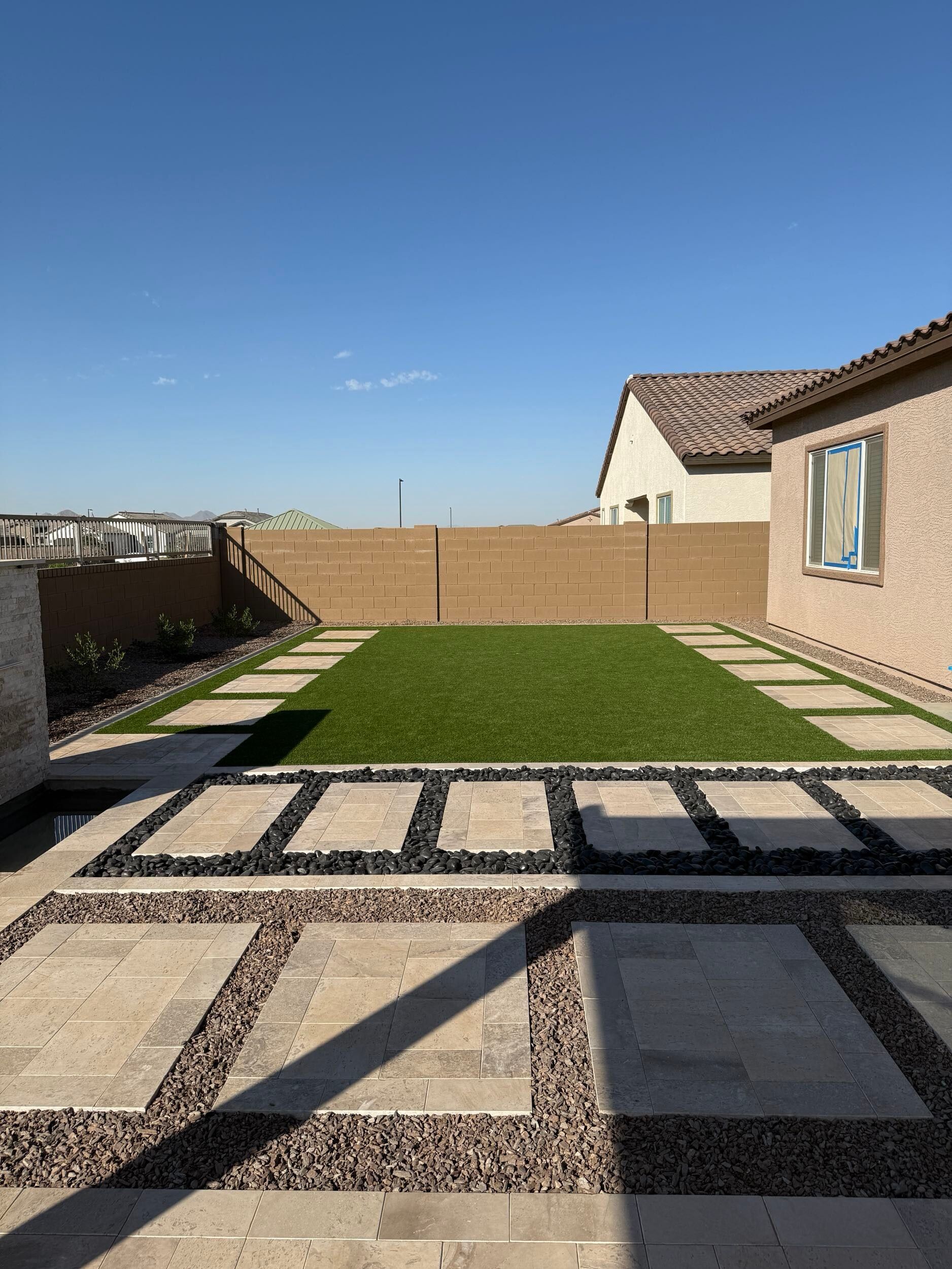 New construction backyard project in San Tan Valley