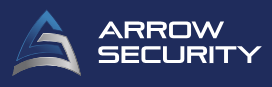Logo of Arrow Security: An arrowhead shape and text 
