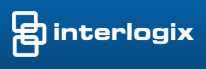 Logo for Interlogix; white stacked squares and text on blue background.