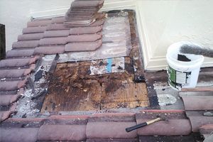 damaged commercial flat roof