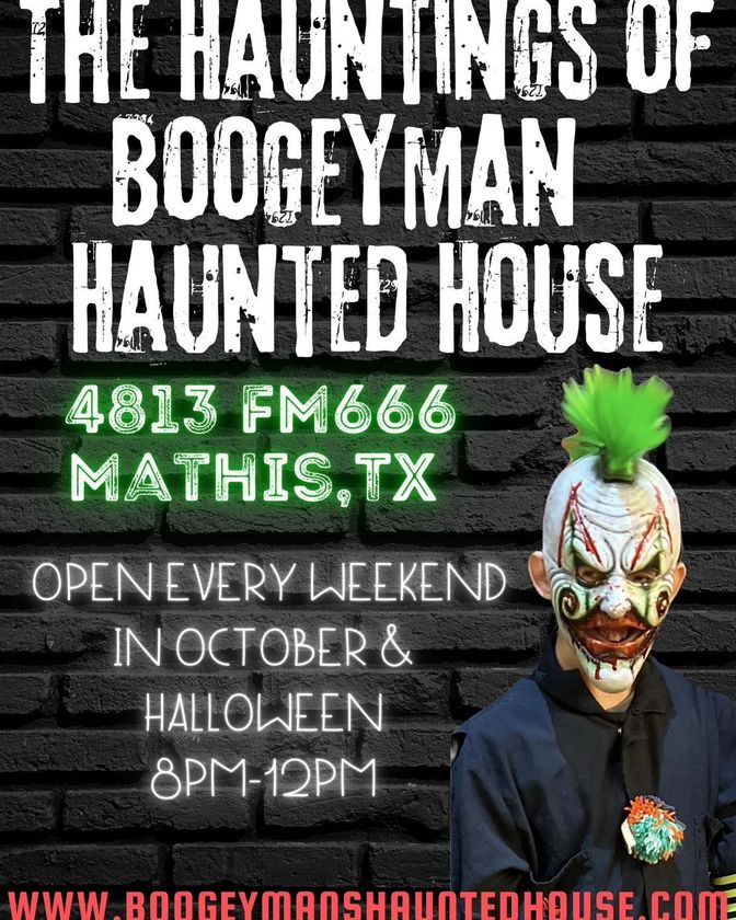 A poster for the hauntings of boogeyman haunted house