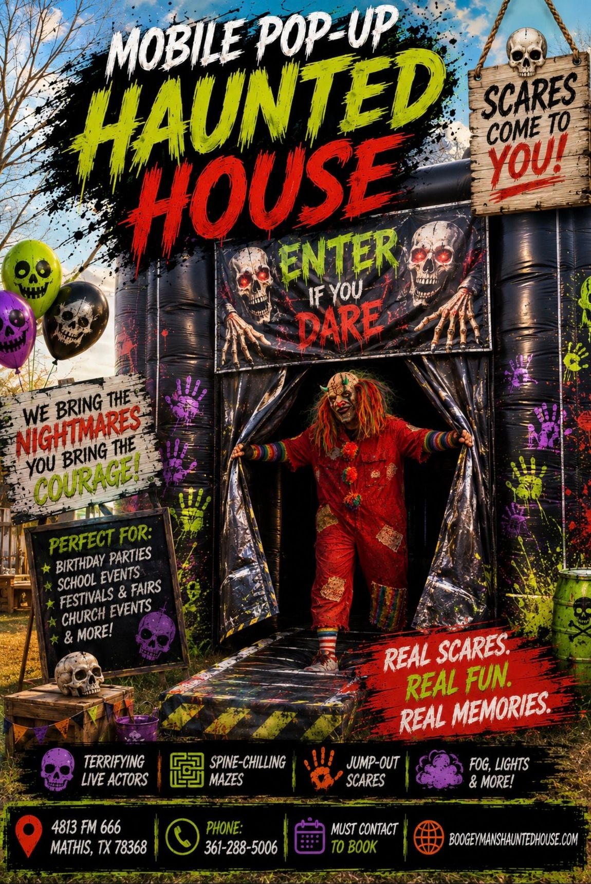 Mobile Pop-Up Haunted House 