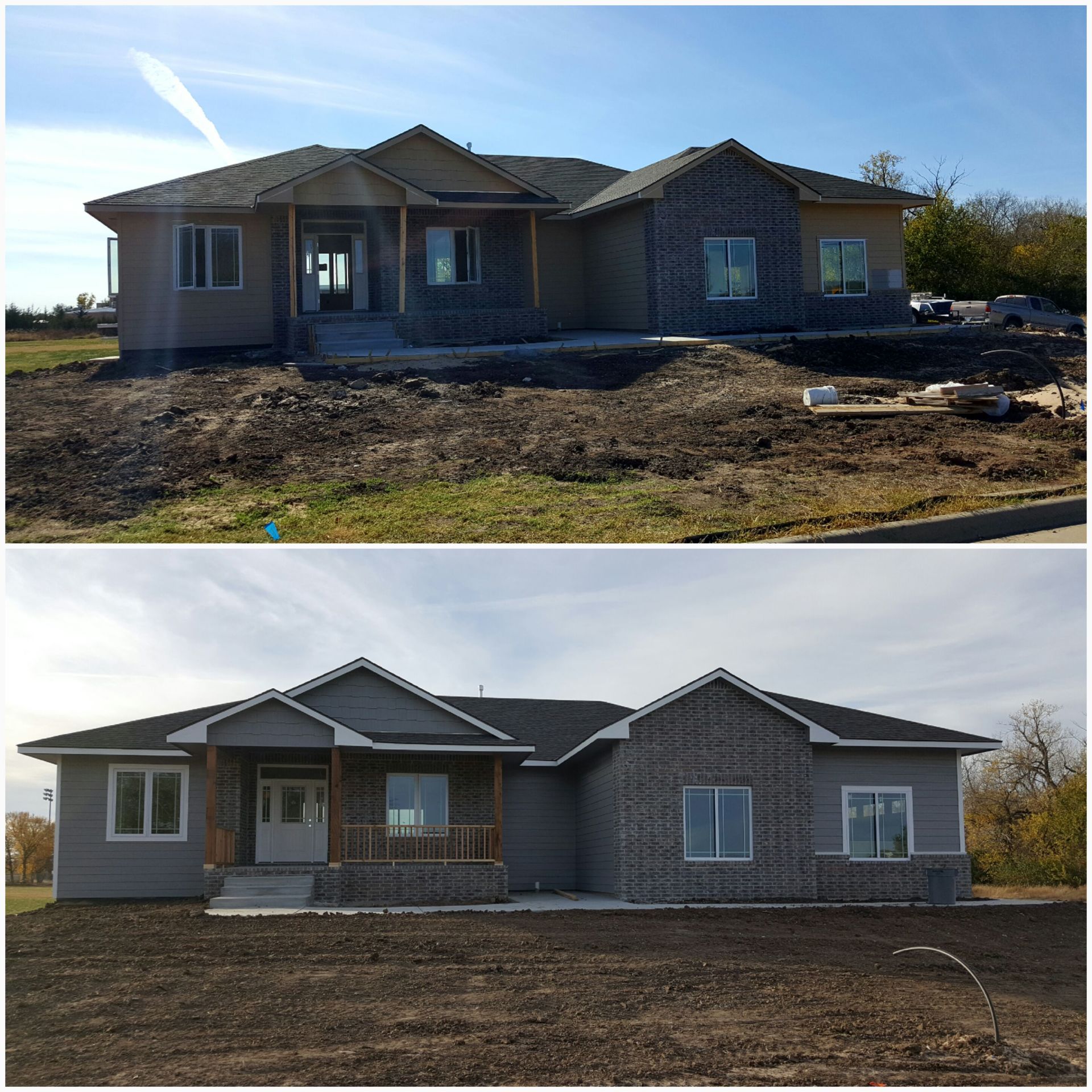 Painting before and after