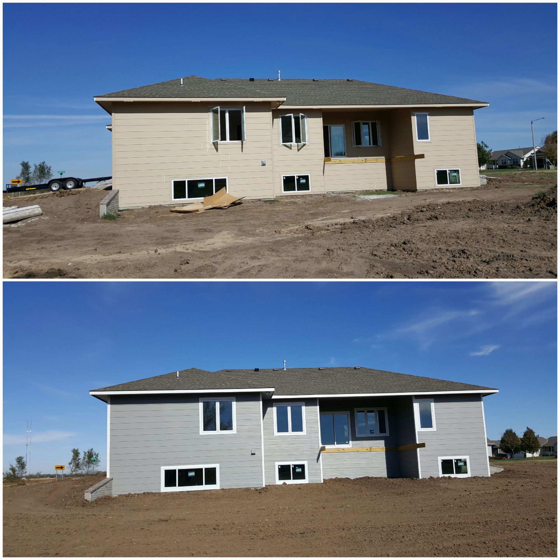 Painting before and after