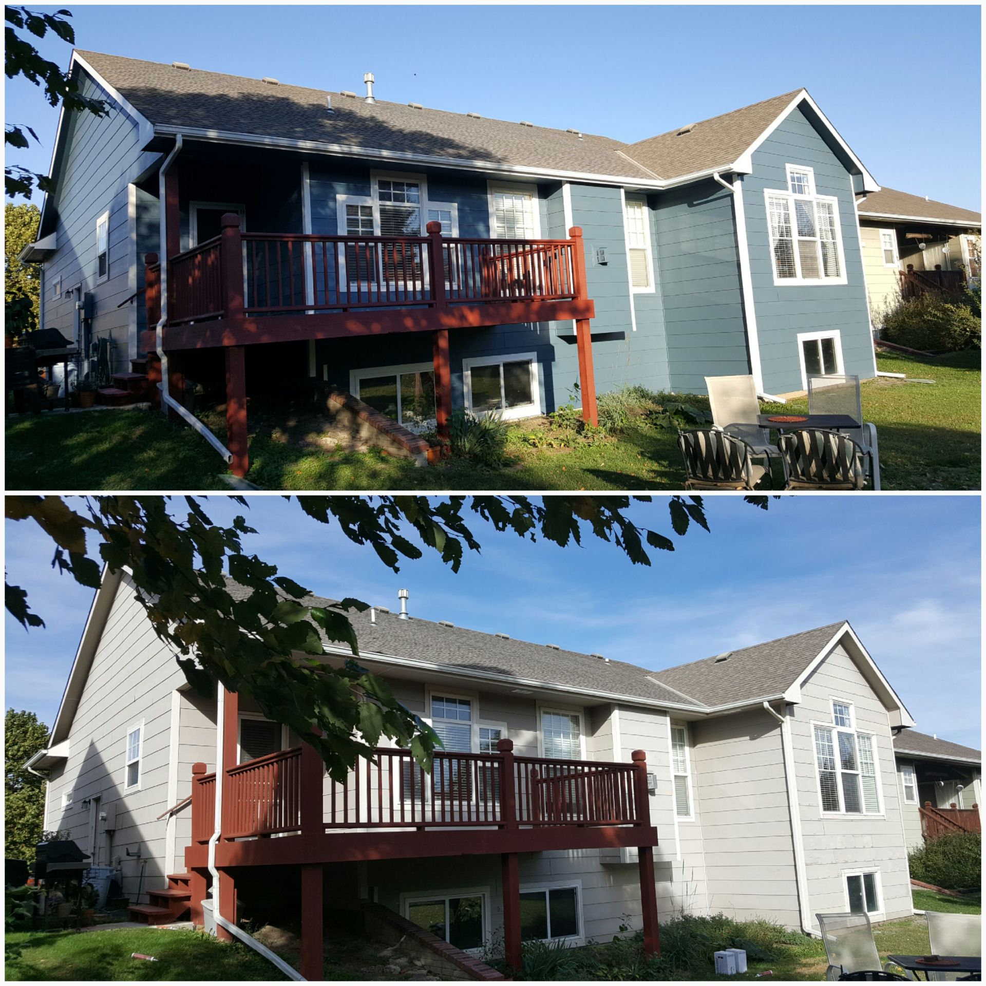 Painting before and after