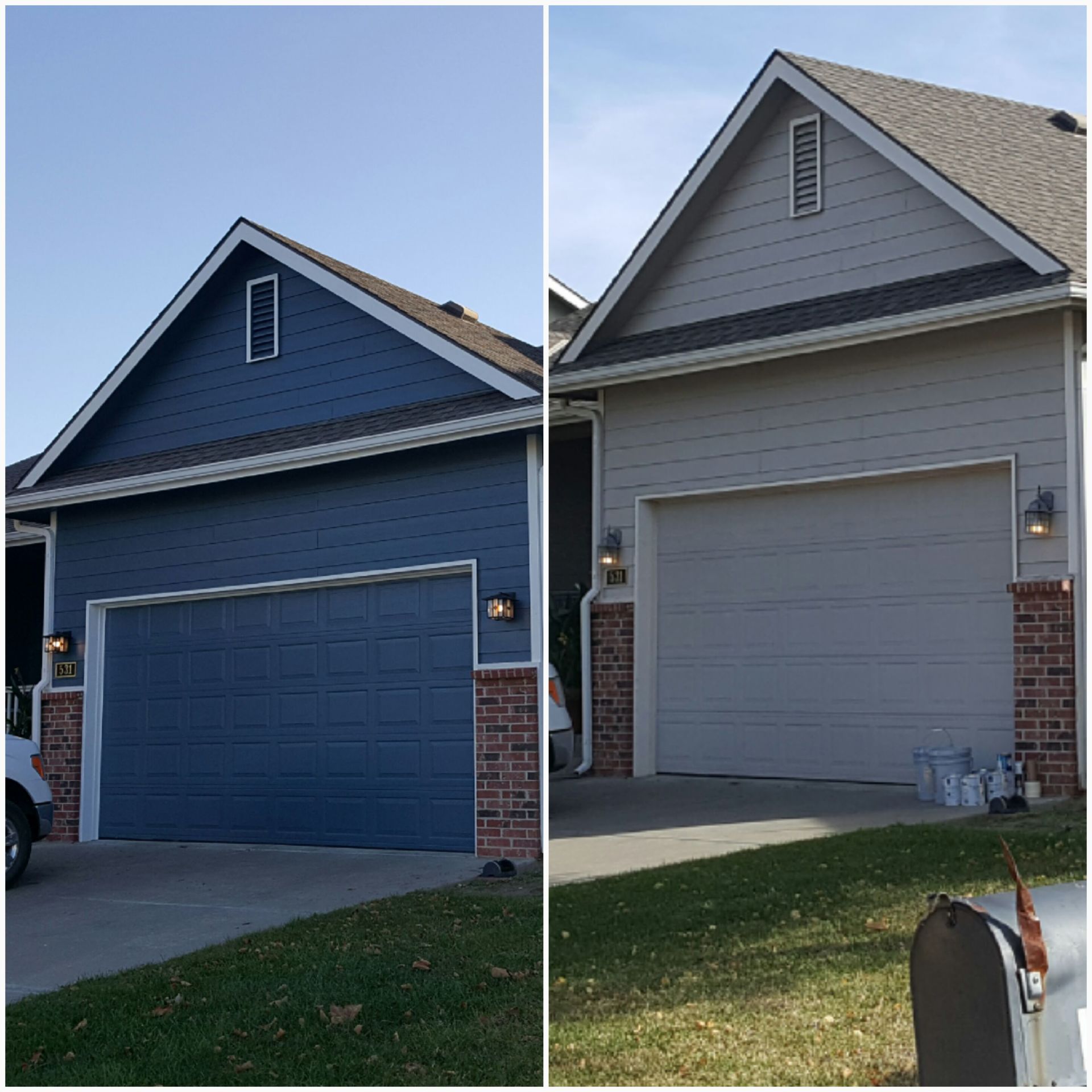 Painting before and after