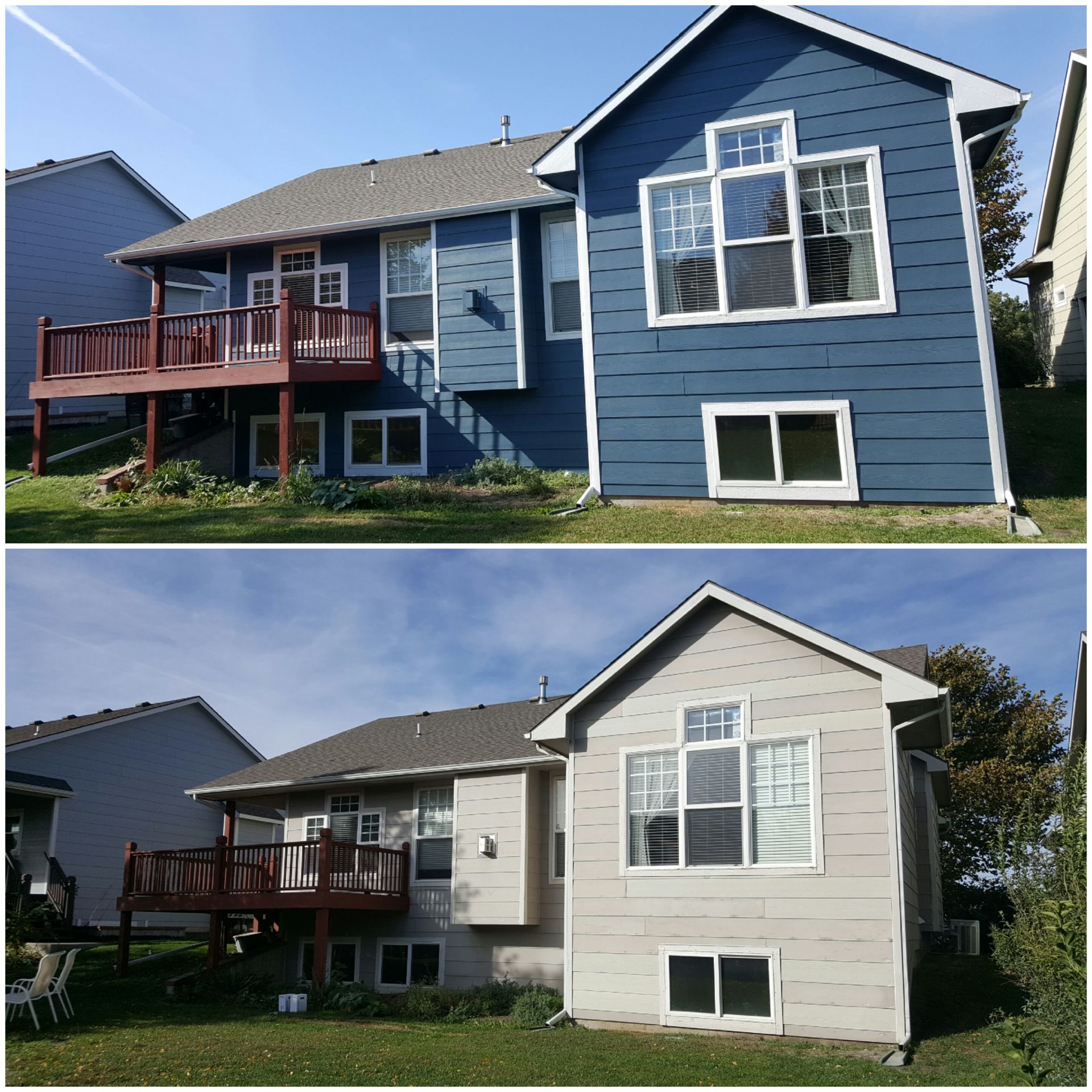 Painting before and after