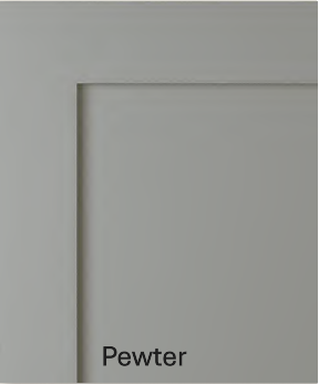 Pewter cabinet premium finishes.