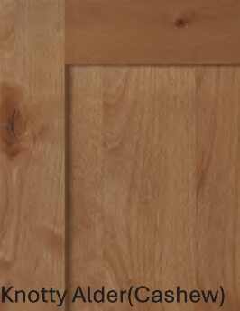 Knotty Alder cabinet premium finish