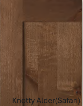 Knotty Alder cabinet premium finish