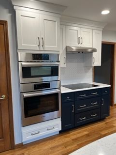 Cooktop, oven and microwave