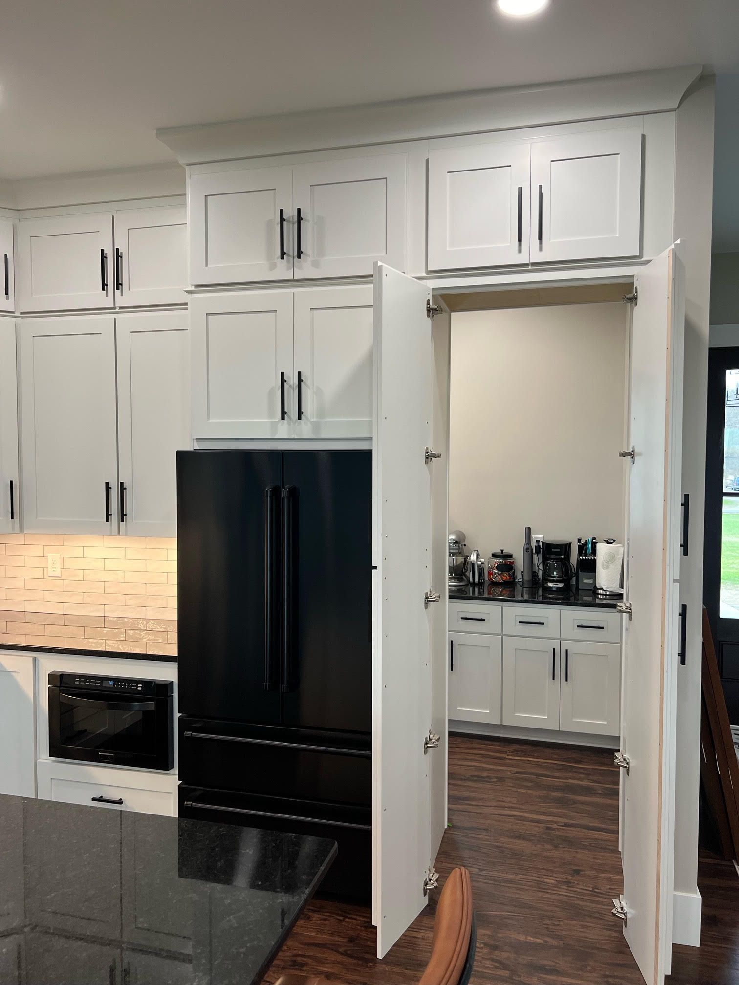 Custom white kitchen cabinets
