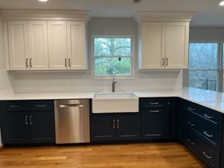 Upper and lower cabinets