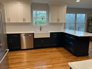Upper and lower kitchen cabinets