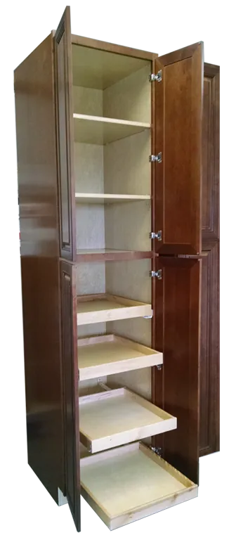Pantry with roll out trays