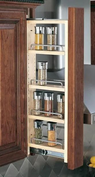 Wall pull-out spice racks