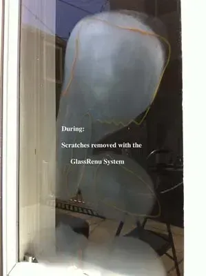 Window with cloudy, light-blue patches. Text reads 