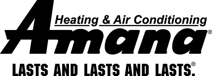 The logo for amana heating and air conditioning lasts and lasts and lasts.