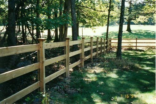 Wooden fencing