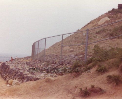 Fence around a hill area