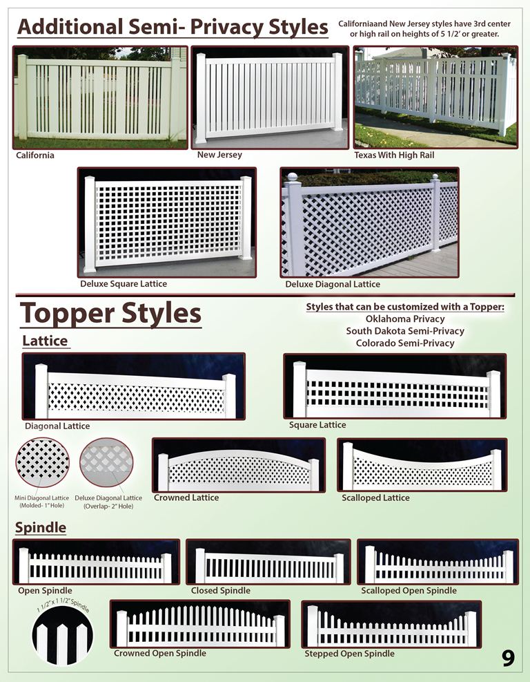 Vinyl Brochure Page - Semi Private and topper styles