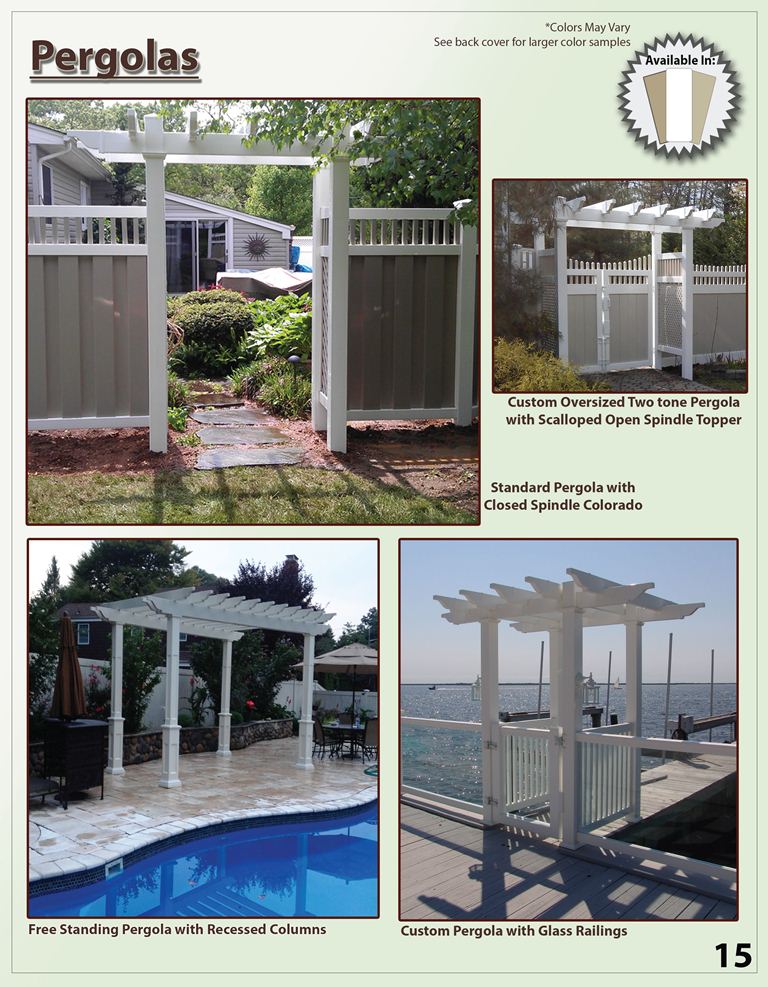 Vinyl Brochure Page - Pergolas