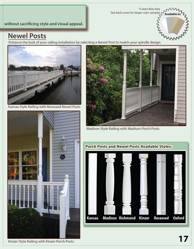 Vinyl Brochure Page - Newel posts