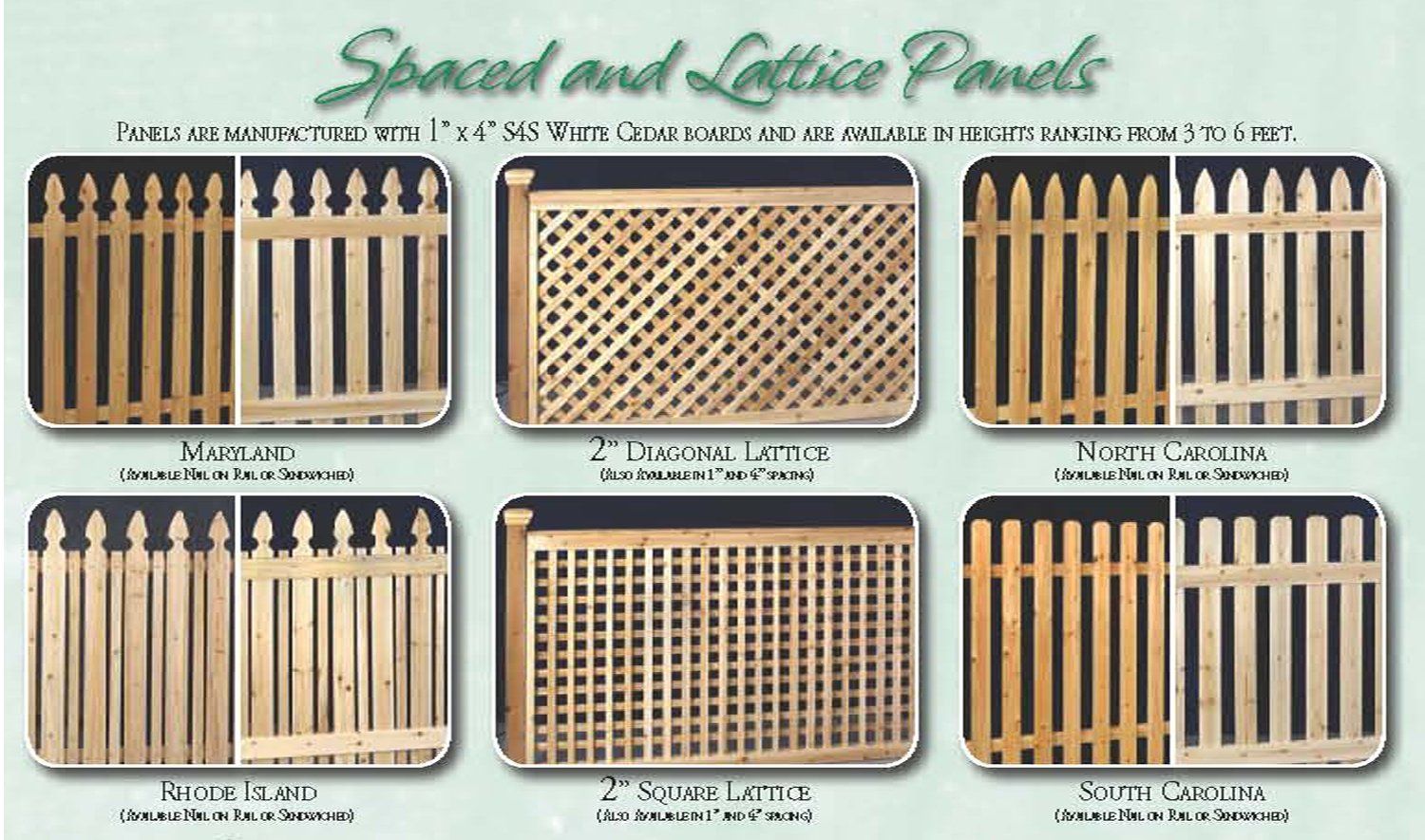 Spaced and Lattice Panels