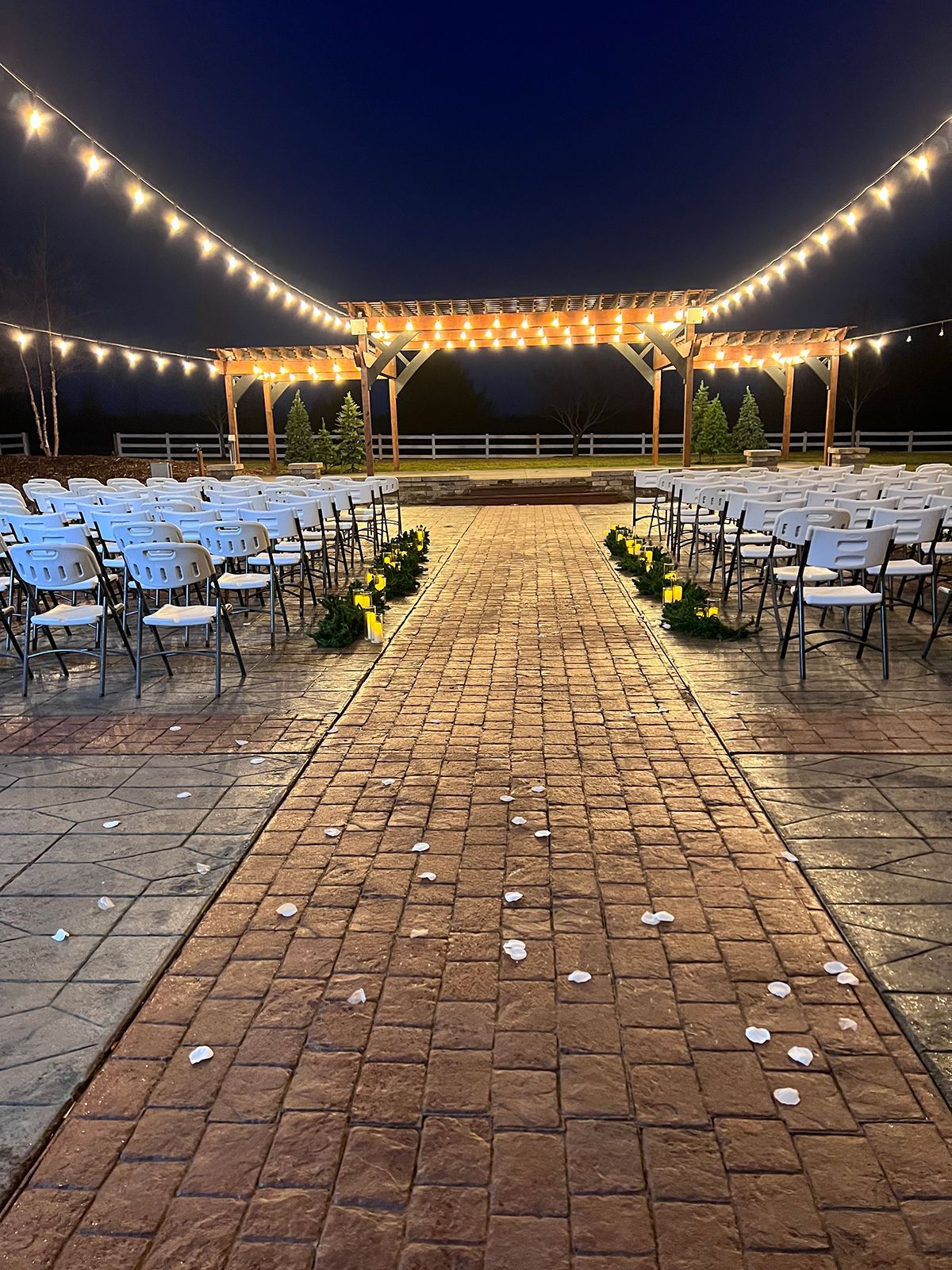 Events place outdoor at night