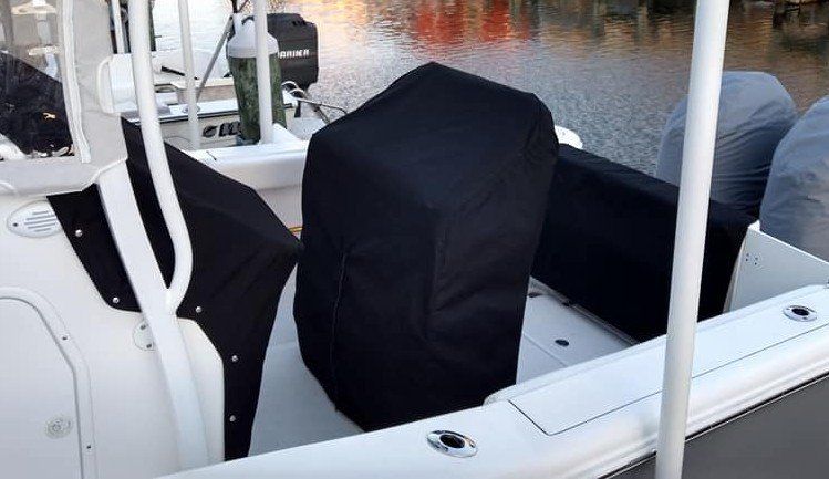 boat with seat covers