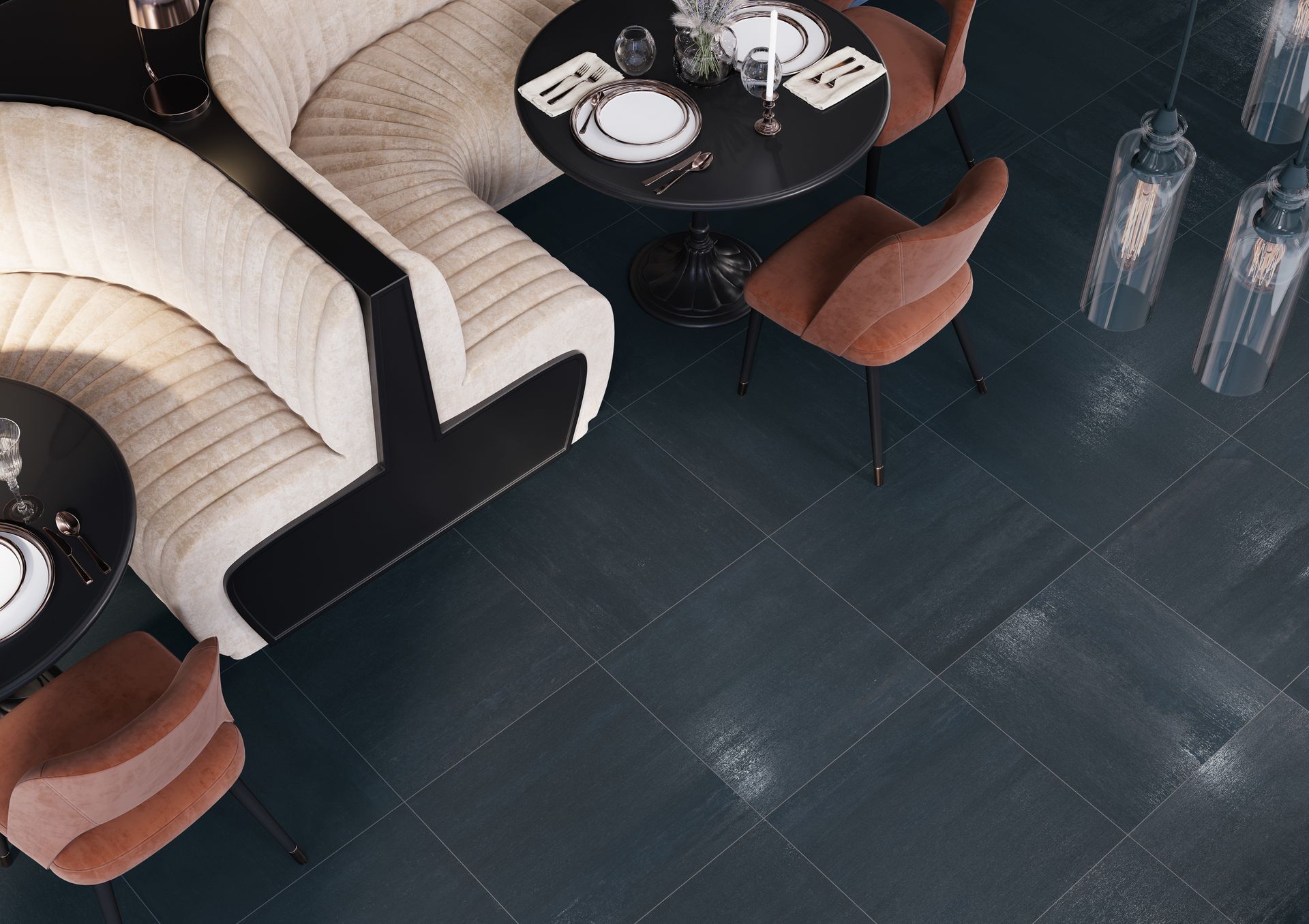 Native Metal 24x24 porcelain tile by Crossville, showcasing a sleek, metallic finish with subtle texture and industrial-inspired design, ideal for contemporary spaces
