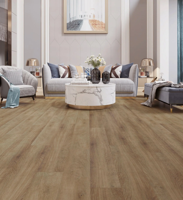 Dita SPC Flooring: Elevate your living room with modern sophistication and durability.