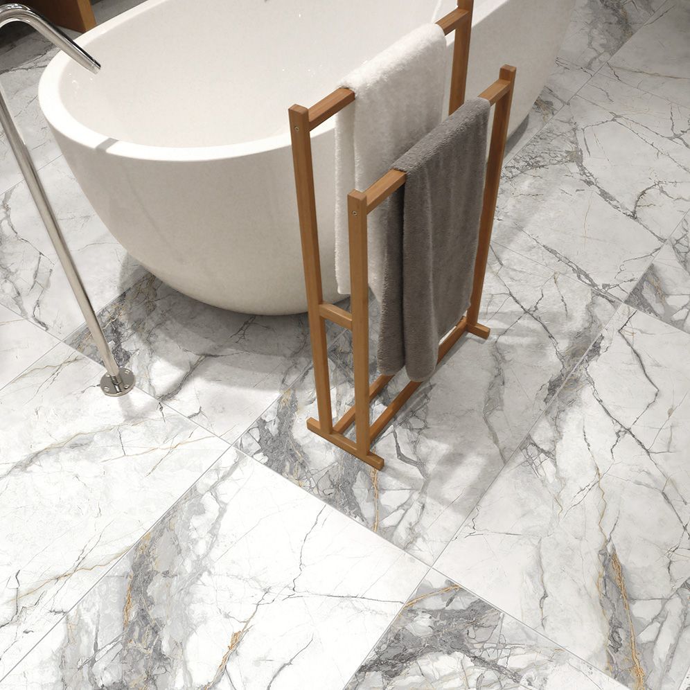Invisible Gold 24x48 porcelain tile by Pera Tile – luxurious marble-look tile for modern interiors