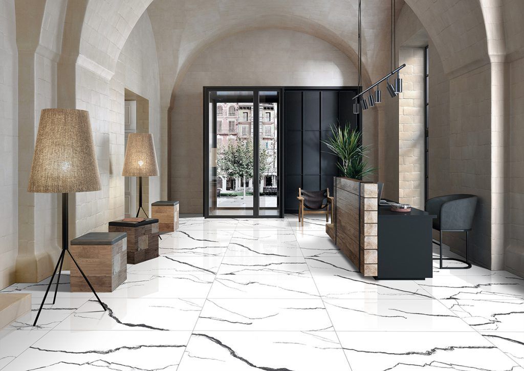 Vibrant 24x48 large format porcelain tile, featuring bold colors and sleek design, ideal for contemporary flooring and wall applications in modern residential and commercial spaces