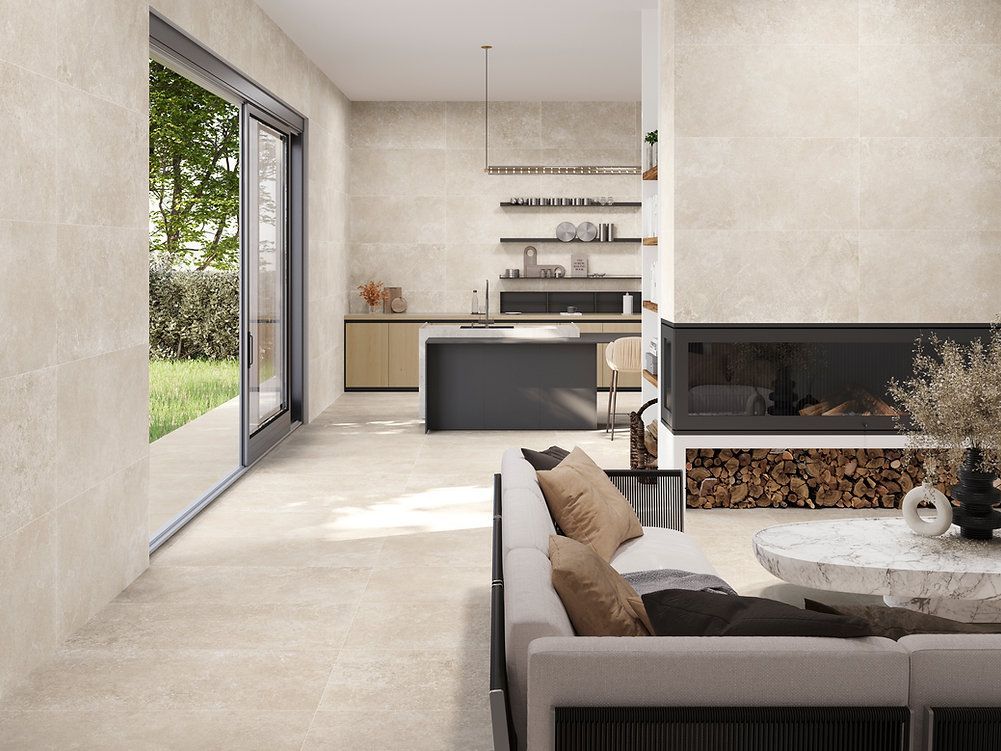 Bella Stone 48x48 porcelain tile by GoTon Tile – premium castle-tile flooring