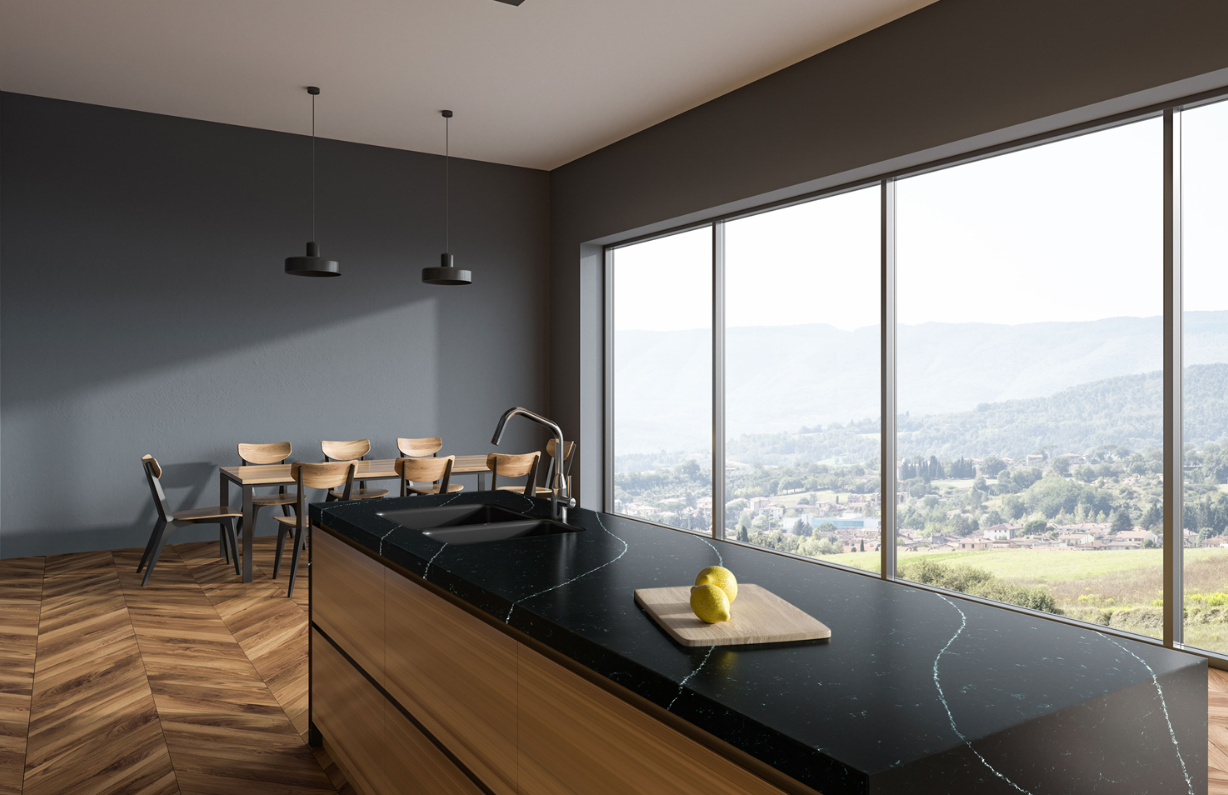 Inspiration photo of Midnight 65″x130″ PRIMO BELLA® Quartz Slab