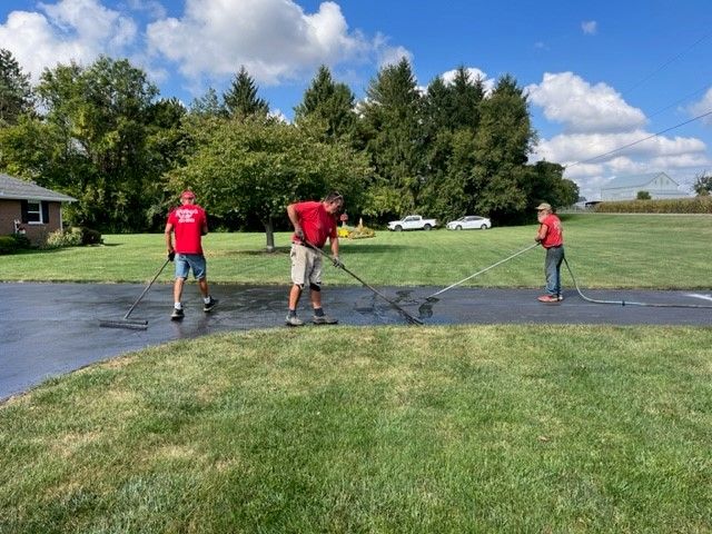 Sealcoating on a residential area