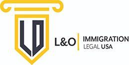 Logo for L&O Immigration Legal USA: gold column, black and gold "LD" emblem, and text "L&O IMMIGRATION LEGAL USA."