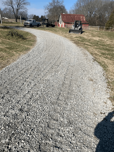 Gravel driveway installation