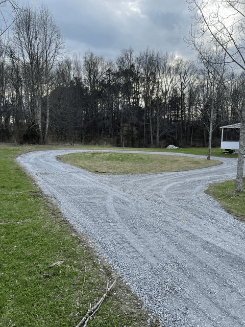 Gravel driveway installation