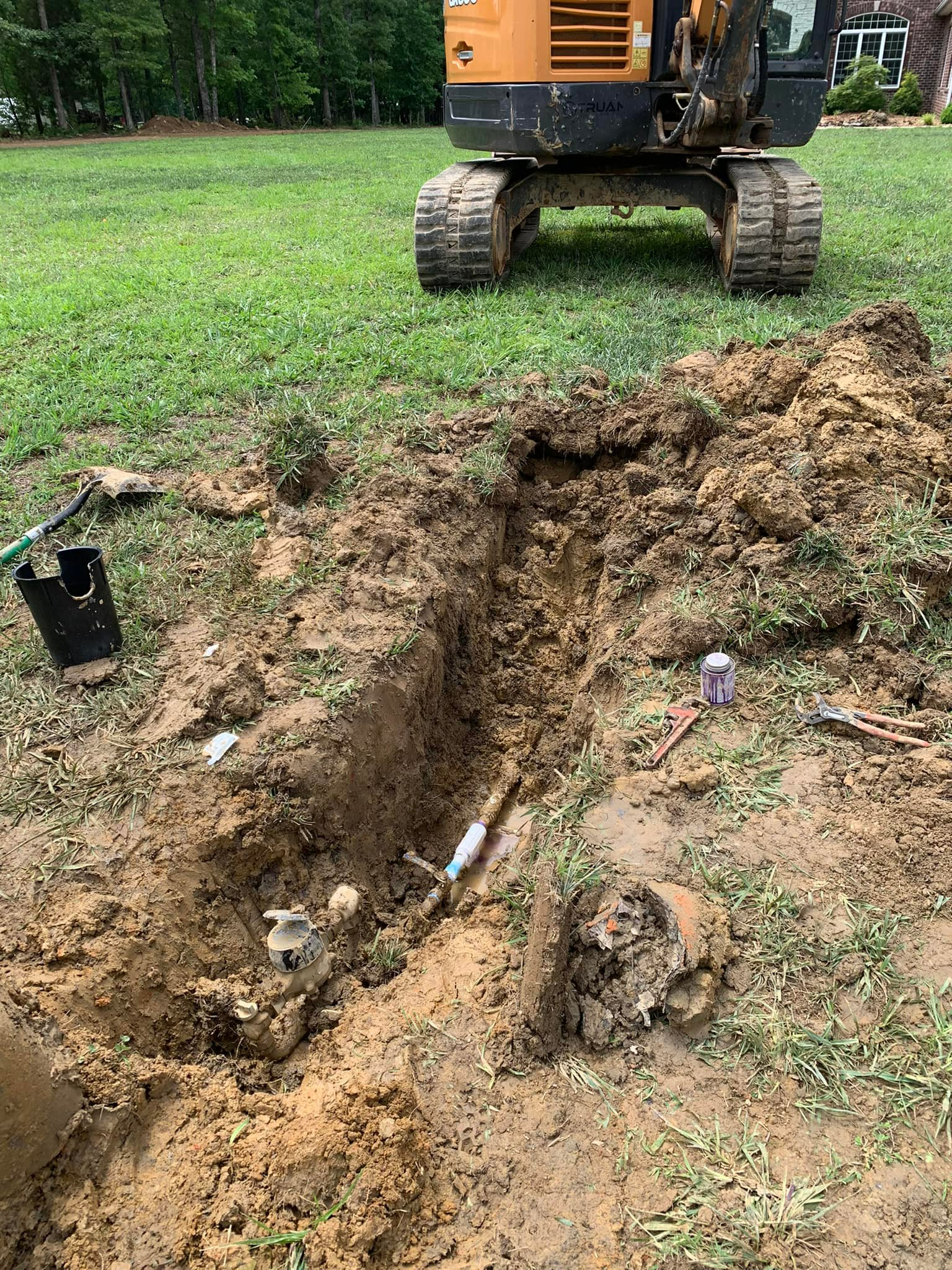 Grade work and excavation