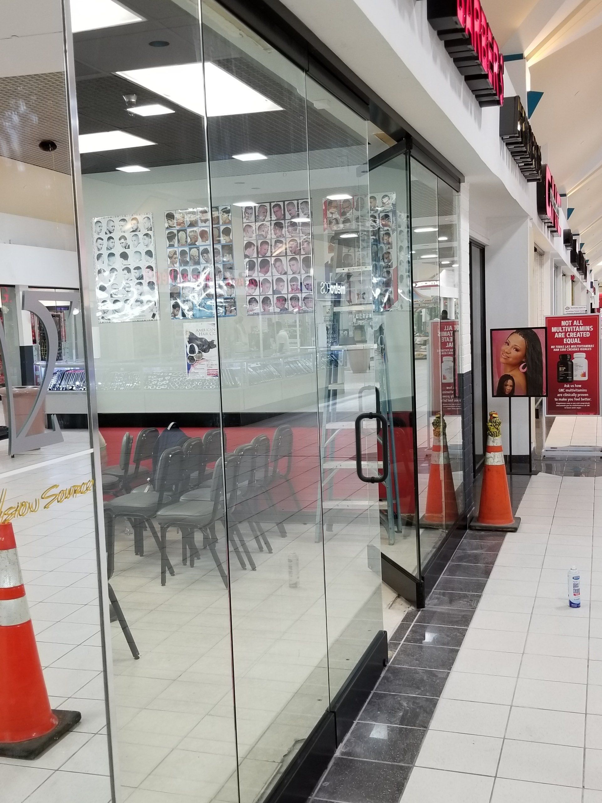 Commercial door glass