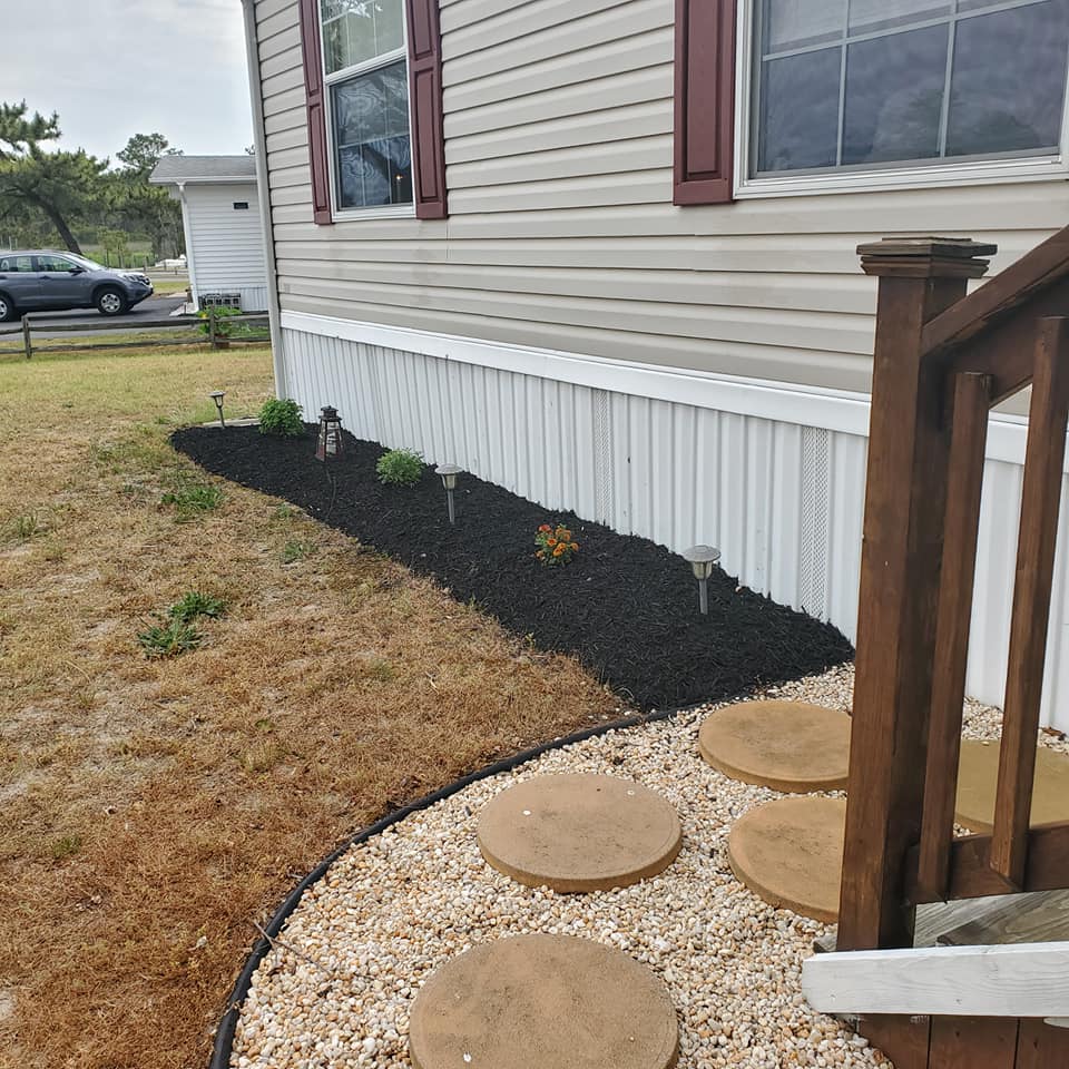 A house with a walkway leading to it