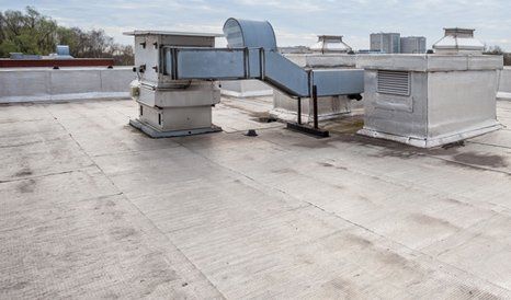 Industrial building flat roof