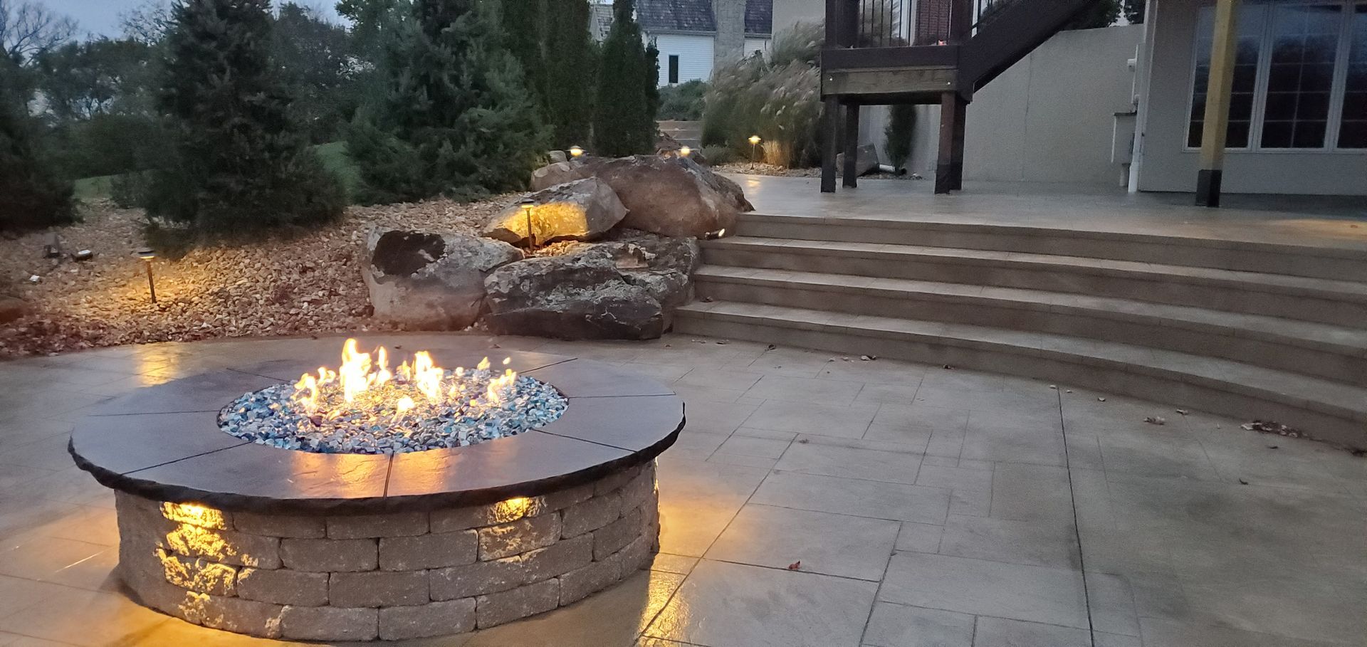 outdoor fireplace