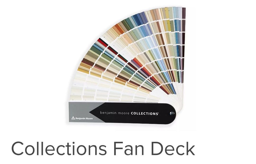 A fan deck with a bunch of colors on it