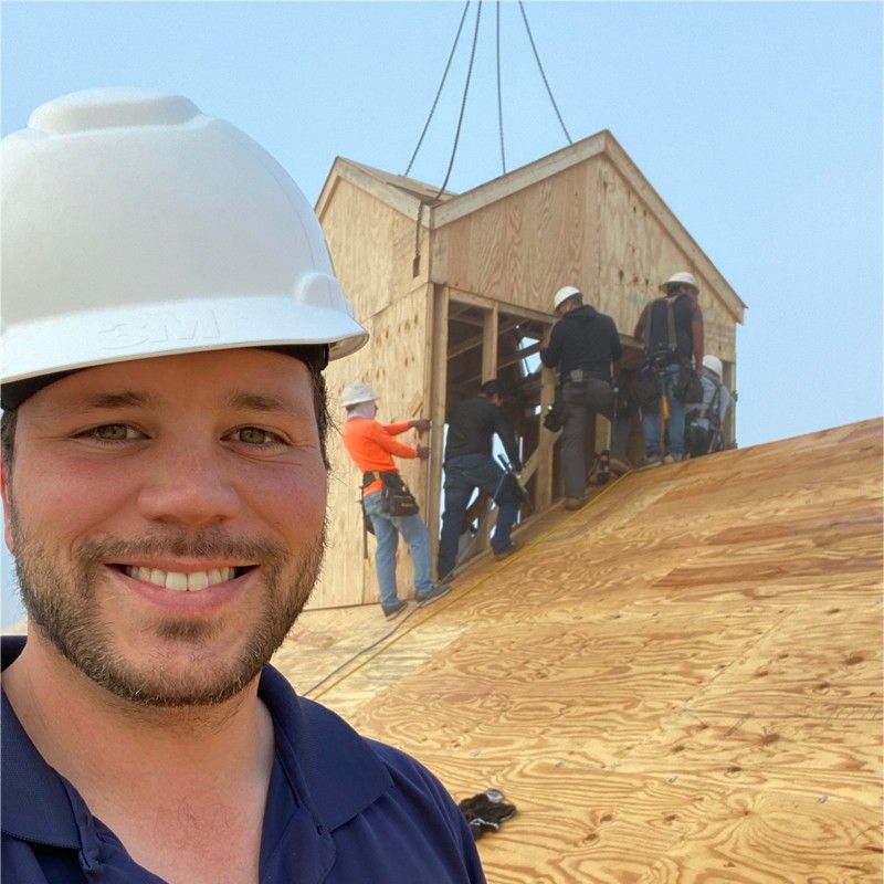 A picture of Trevor Turnbow on a construction site