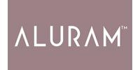The logo for aluram is on a pink background.